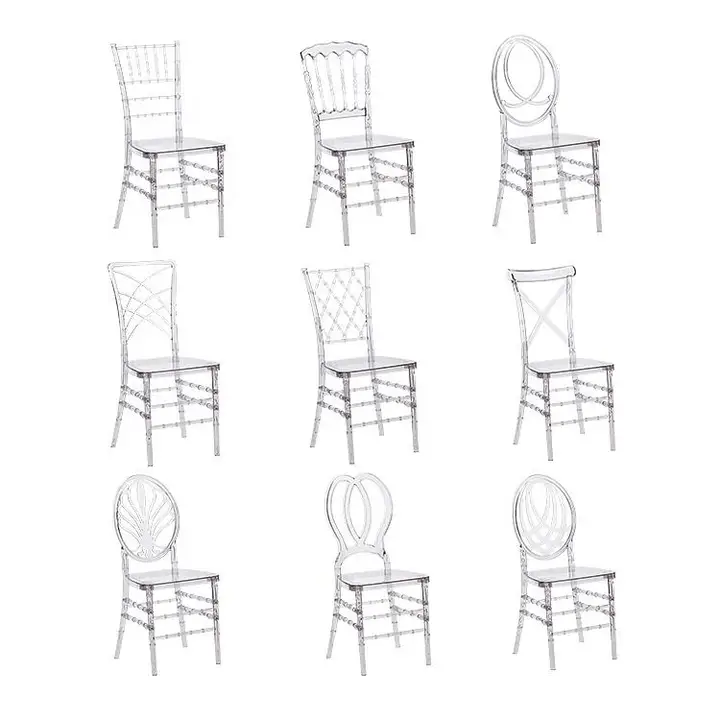 Wholesale Factory Customized Clear Acrylic Chairs for Decorative Wedding